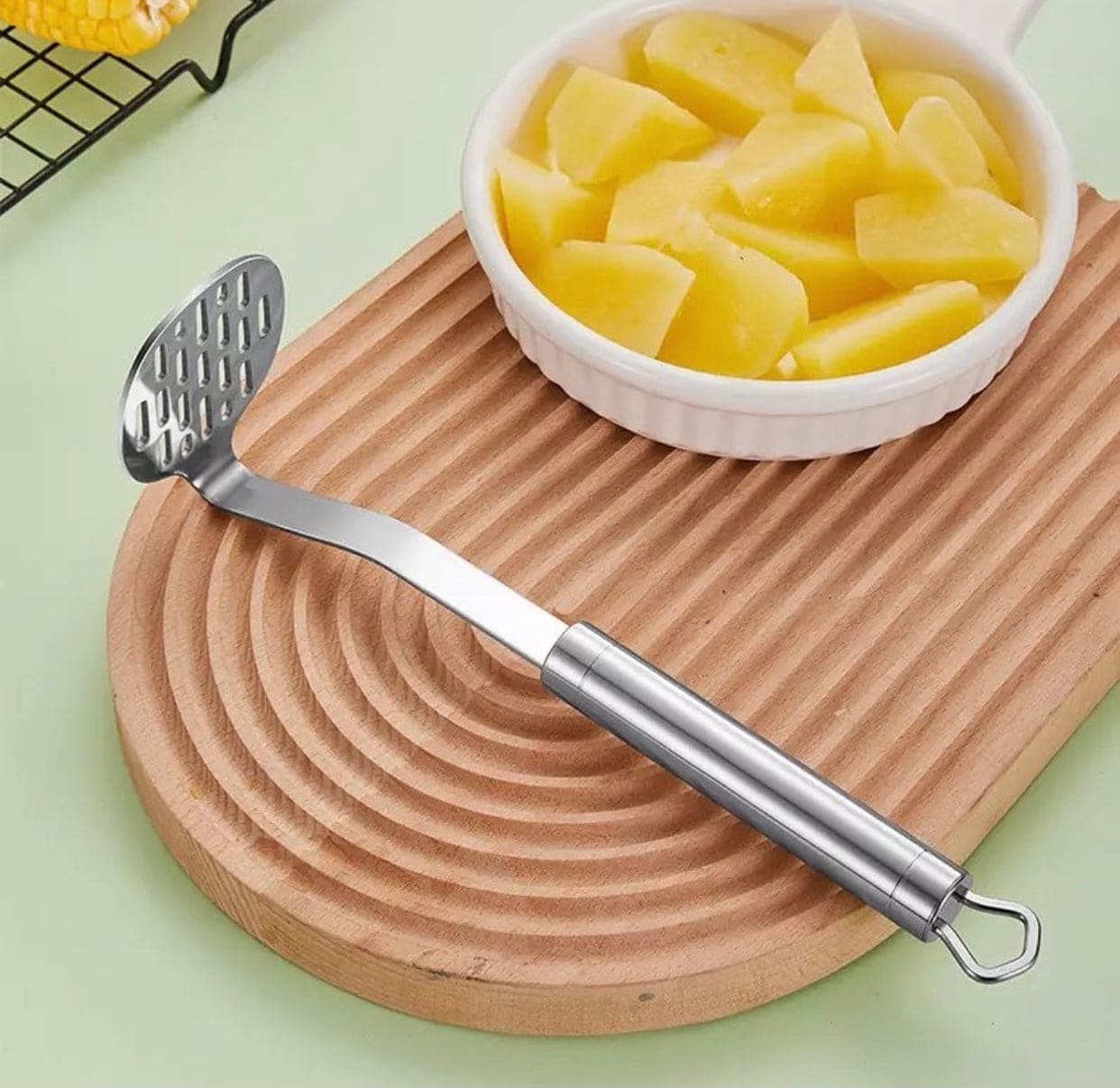 Stainless Steel Multipurpose Potato Masher, Potato Smasher With Non-Slip Handle Stainless Steel Multipurpose Potato Masher, Potato Smasher With Non-Slip Handle